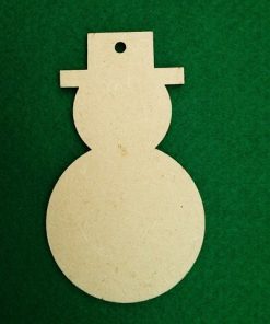 Alternative view of 10 pack Snowman Baubles - MDF