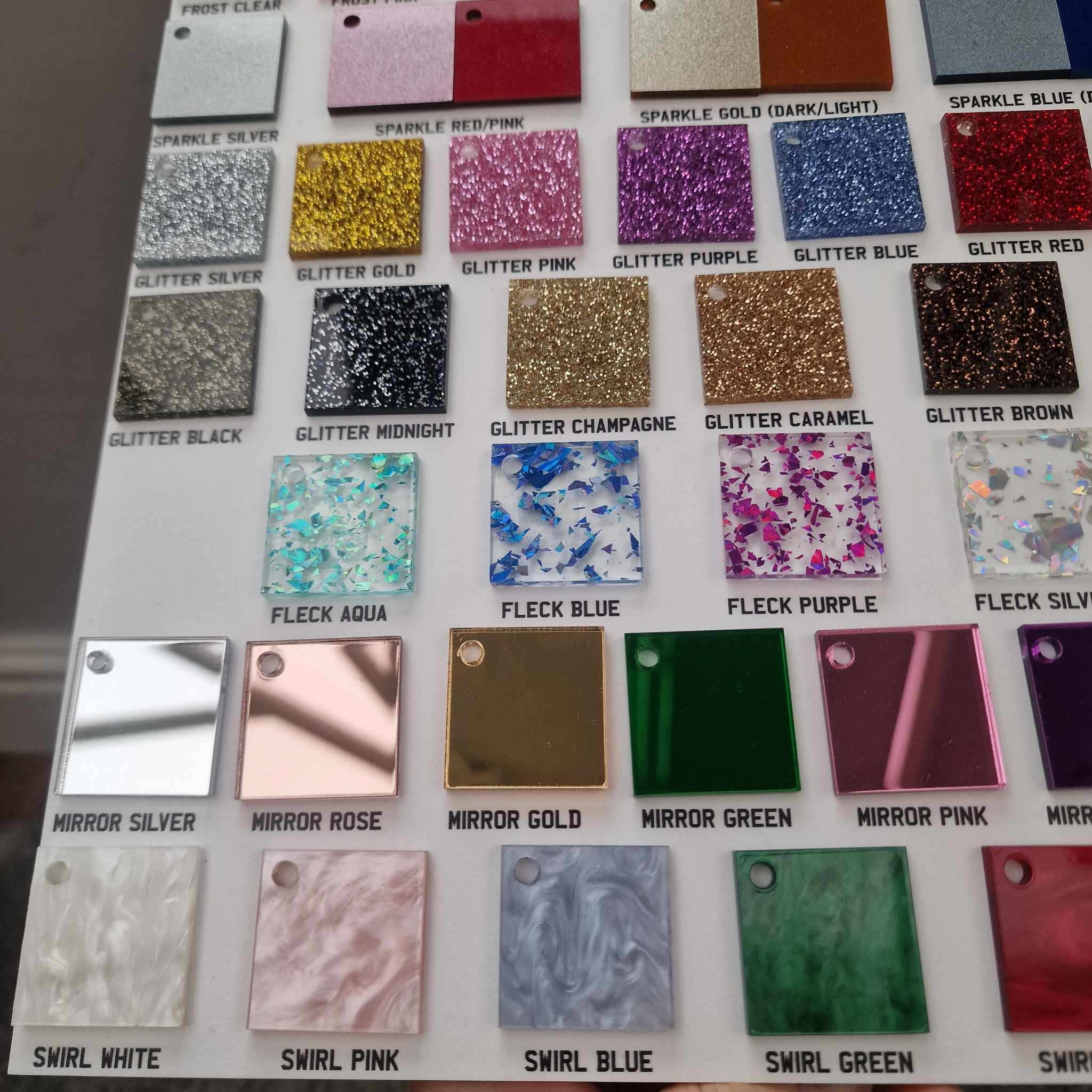 Acrylic colour chart / swatch - Image 6