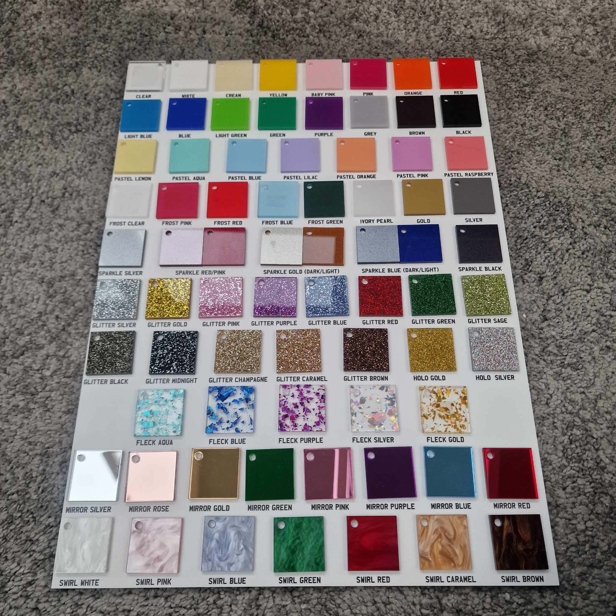 Acrylic colour chart / swatch - Image 2