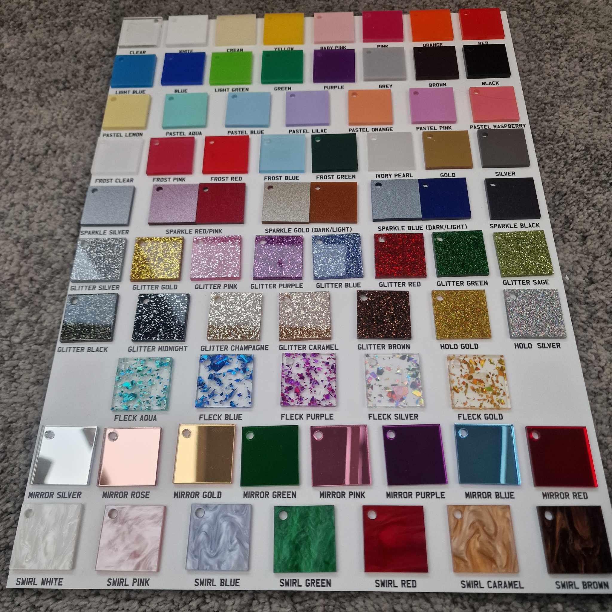 Acrylic colour chart / swatch - Image 3