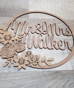 Alternative view of Name Hoop Large Floral