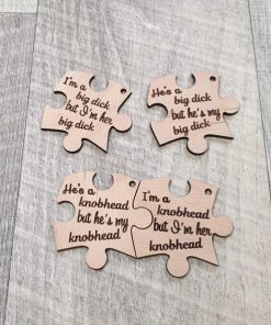 A* jigsaw he/she keyring