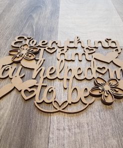 Alternative view of Everything I am 3D plaque