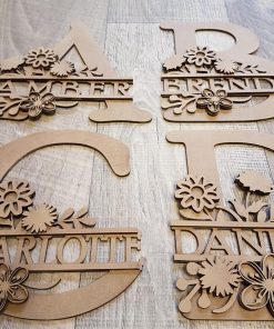 Alternative view of Split letters - floral