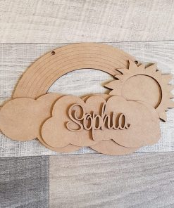 Rainbow cloud 3d plaque