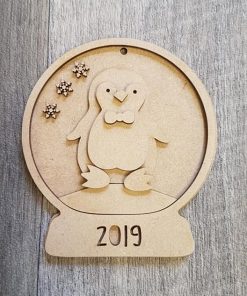3D Snowglobe bauble - Penguin