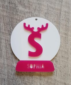 Acrylic snowglobe Rudolf Letter