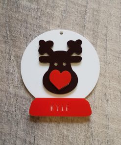 Acrylic snowglobe Rudolf face