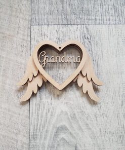 Bauble shaker - heart with double wings