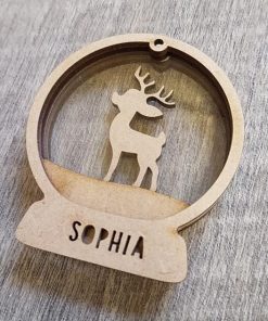 Snowglobe shaker - Pretty rudolf bauble