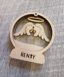 Snowglobe shaker - Wings, Feet bauble