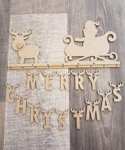 Merry Christmas Antlers plaque