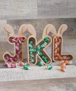 Bubble letter Bunny for small chocolates