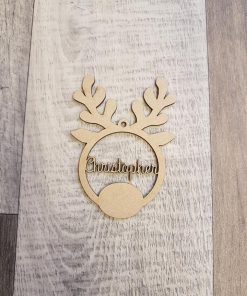 Reindeer antlers Bauble - with nose