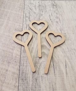 3 mini wands - heart