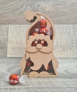 MR Claus standing for small chocolates