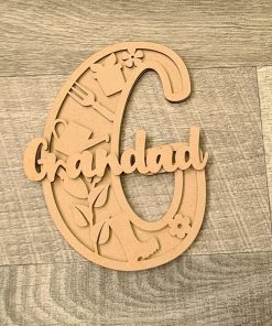 Edged letter and name - gardening