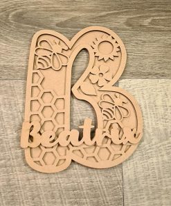 Edged letter and name - bee