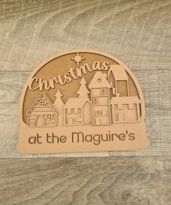 Snowglobe wide - town - christmas at