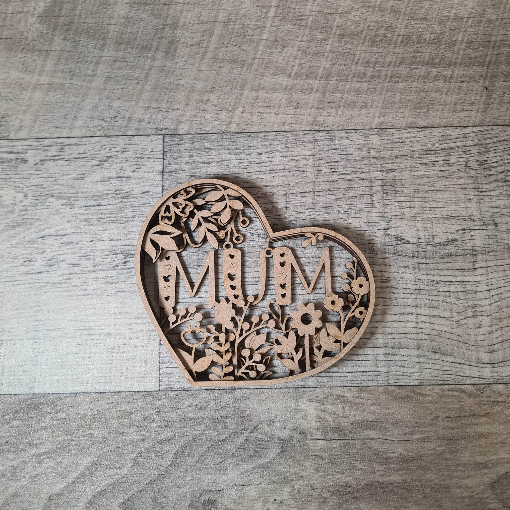 Layered Mum / Mam / Nan heart (Copy)
