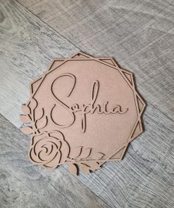 Flowers on hexagon hoop