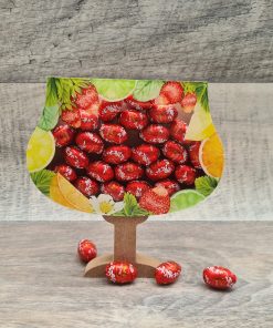 Alternative view of Gin Glass for small chocolates with Printed front