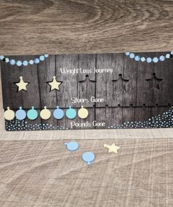 Black and blue token weight loss chart