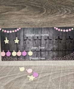Black and pink token weight loss chart