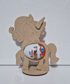 Unicorn kinder holder on a base