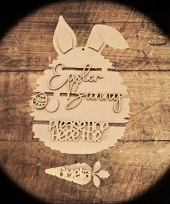 Plank bunny head with carrots