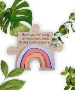 Alternative view of Rainbow on jigsaw bauble