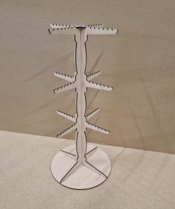 Alternative view of Spindle Keyring holder in wood veneer