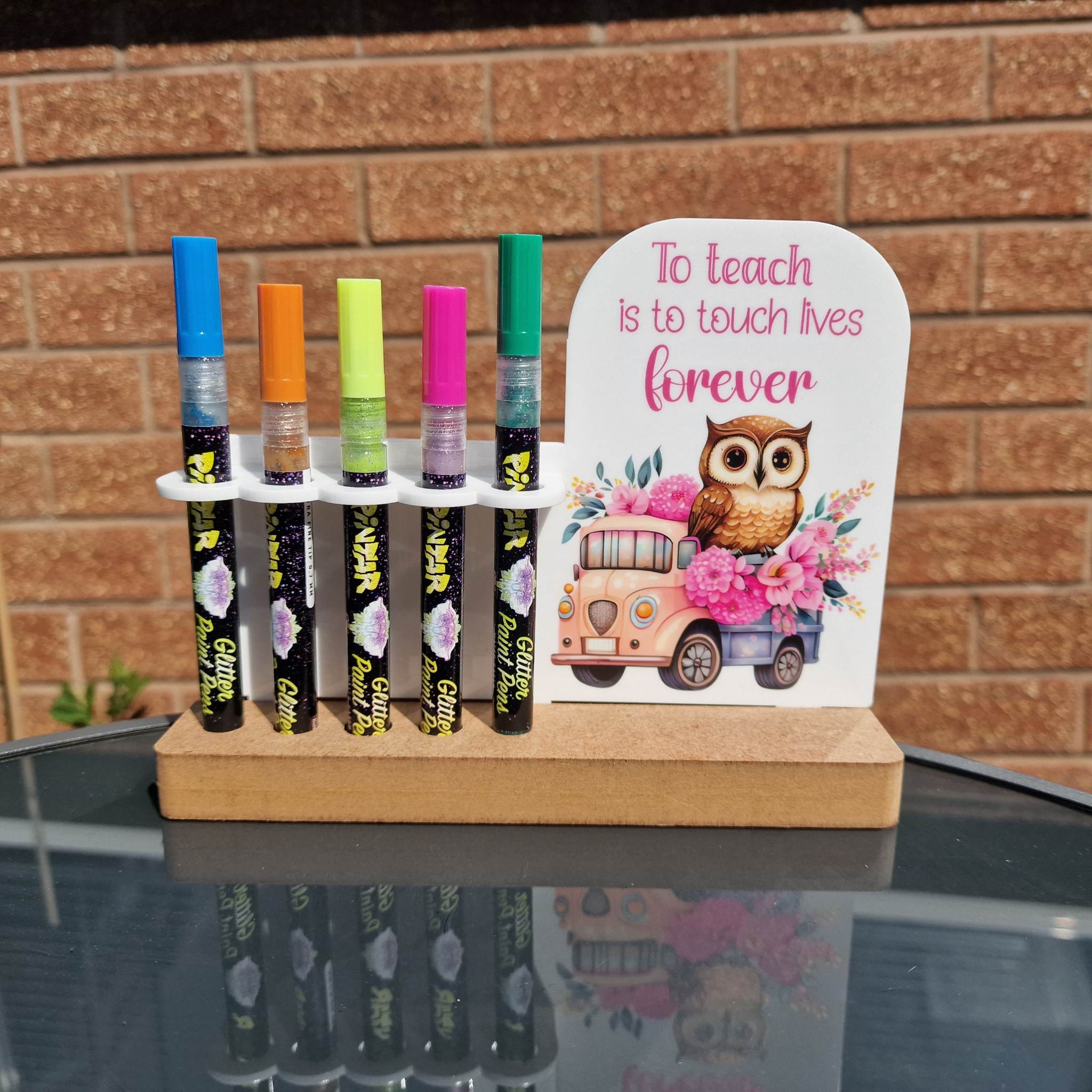Pen holder slim with backboard - PRINTED - Image 2