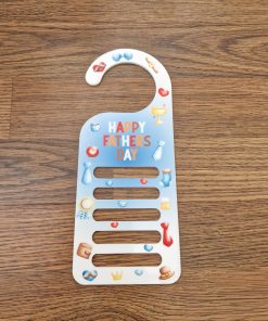 5 Tie acrylic hanger - printed blue ties