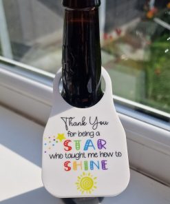 Bottle Tag - Teacher - Thank you for being a star ()