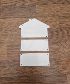 Alternative view of House and hanging plaques