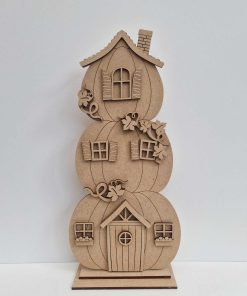 3 storey pumpkin house - plain roof