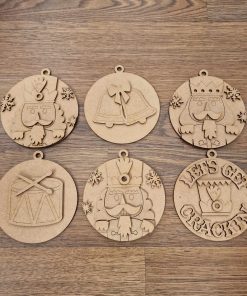 6 bauble set - Nutcrackers
