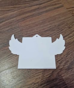 Letter with wings blank - white