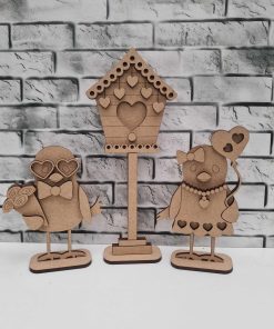 Valentine set of lovebirds