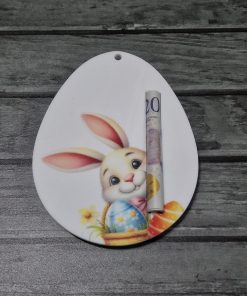 UV egg note holder with bunny