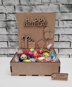 Box and lid embellishment pack - happy birthday