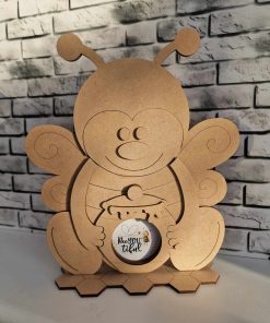 Alternative view of Bee Rotating plaque on a base with vinyl included