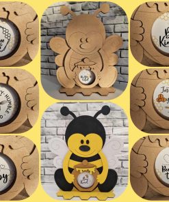 Bee Rotating plaque on a base with vinyl included