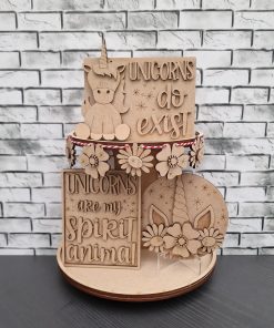 Tiered tray set - Unicorn - spirit animal