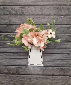 Alternative view of White MDF Flower vase