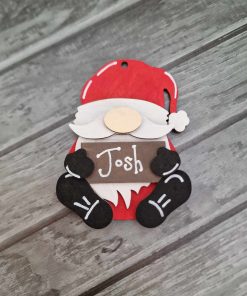 Alternative view of Santa with plank bauble