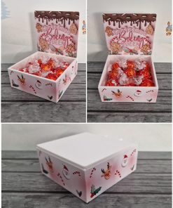 Box And Lid with VINYL - pink Santa - Baking Queen