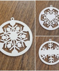 Snowflake baubles 10cm for sublimation - crafty designer