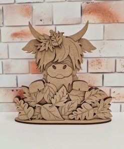 Highand in leaves on a base